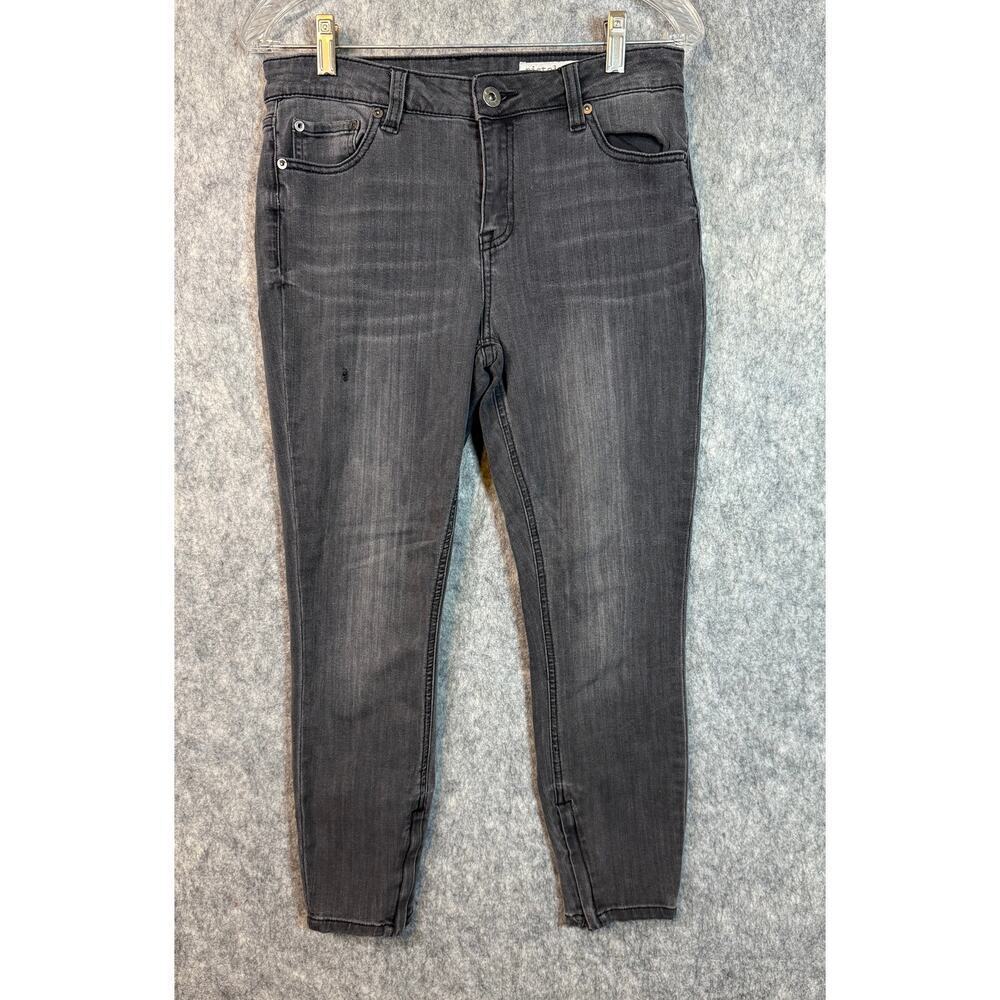 Pistola Womens Black Faded Ankle Zip Skinny Jeans - Size 30